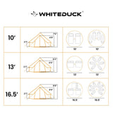 Regatta bell tent size comparison infographics